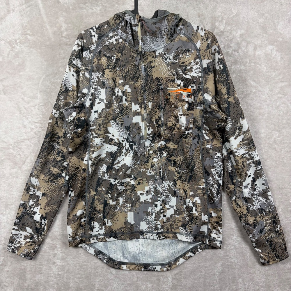 Sitka Mens M Core Lightweight Hoodie Optifade Elevated II Camo Half Zip Hunting